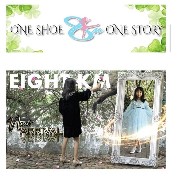 EIGHT KM Big Girls High Heel Dress Shoes Mary Jane Princess Pump Spark  Size 36 - Picture 10 of 11